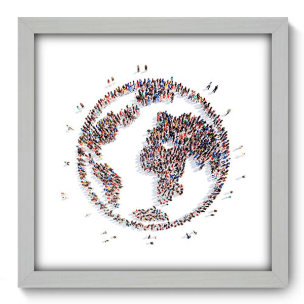 Quadro Decorativo - Mundo - 33cm X 33cm - 041qndbb