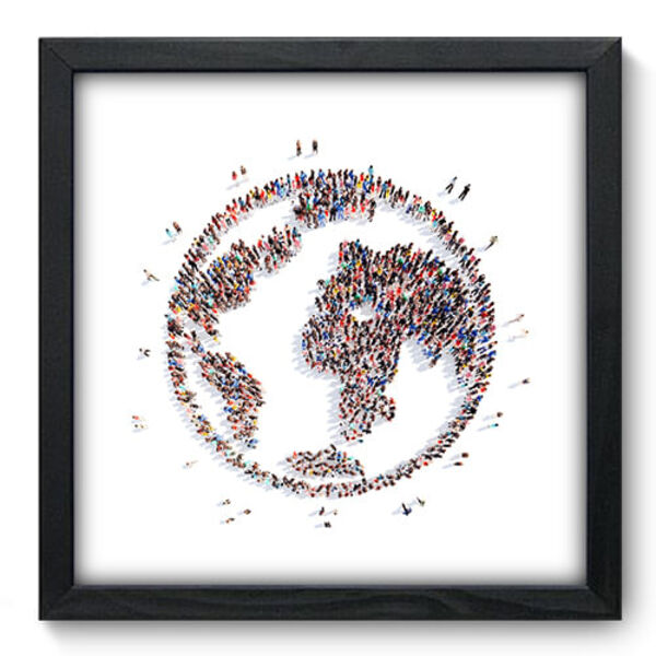 Quadro Decorativo - Mundo - 33cm X 33cm - 041qndbp