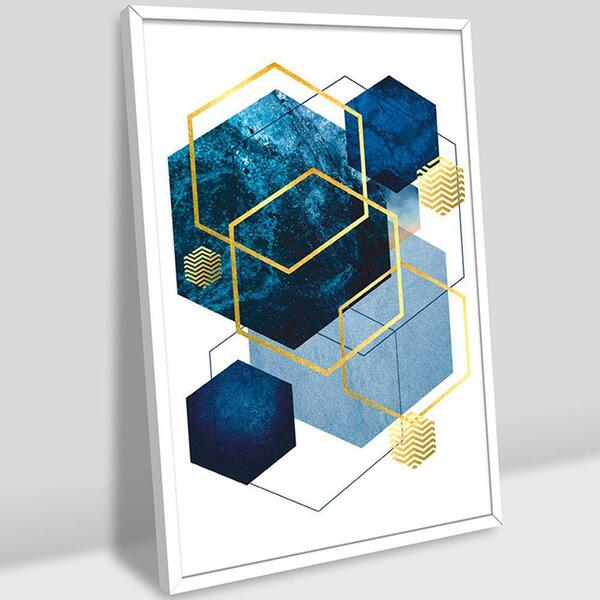 Quadro Decorativo Mundo Geométrico 40x60x2,8 Pvc Luven Bra