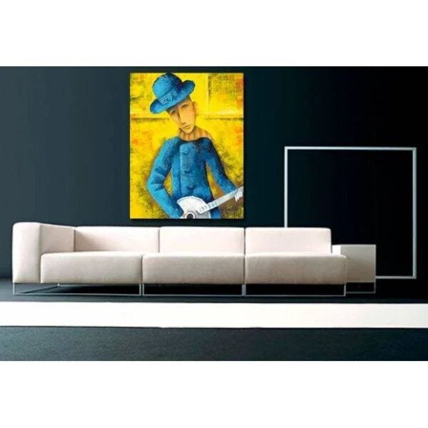 Quadro Decorativo Música Músico - 90x60cm