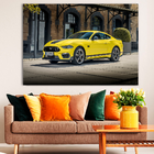 Quadro Decorativo Mustang Amarelo