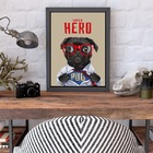 Quadro Decorativo My Super Hero Pug 45x34cm A3 (45 X 34)