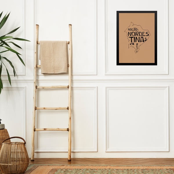 Quadro Decorativo Nação Nordestina 45x34cm - Com Vidro Moldur