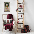 Quadro Decorativo Natalino Guirlanda Feliz Natal Com Bolinhas