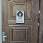 Quadro Decorativo Natalino Guirlanda Feliz Natal Com Bolinhas