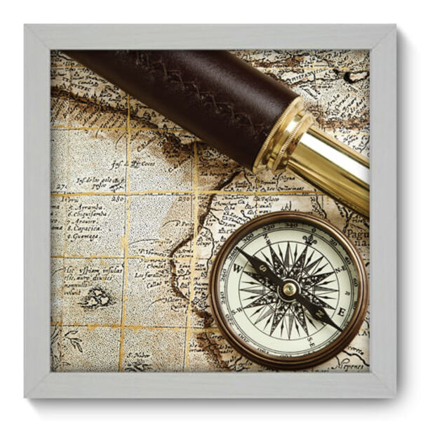Quadro Decorativo - Navegação - 22cm X 22cm - 002qdkb