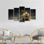 Quadro Decorativo Navil Ingles Atracado No Mar Para Sala E Qu