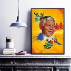 Quadro Decorativo Nelson Mandela- Arte 33x24cm Moldura:madeir