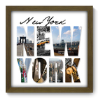 Quadro Decorativo - New York - 33cm X 33cm - 005qdmm