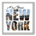 Quadro Decorativo - New York - 70cm X 70cm - 015qnmdb