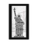 Quadro Decorativo New York Estatua Liberdade Frases Eua 60cm