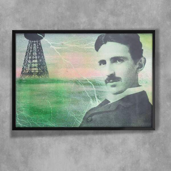 Quadro Decorativo Nikolas Tesla 01  20x30cm