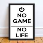 Quadro Decorativo No Game No Life 33x24cm - Com Vidro Moldura