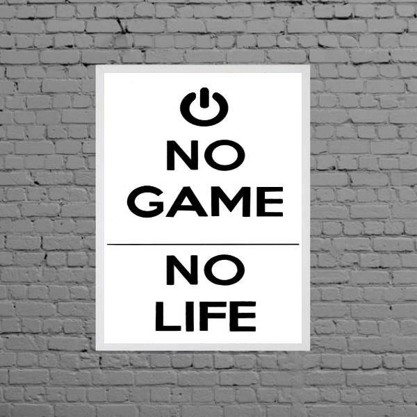 Quadro Decorativo No Game No Life 45x34cm Moldura:madeira Pre