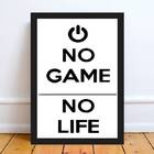 Quadro Decorativo No Game No Life 45x34cm Moldura:madeira Pre