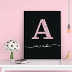 Quadro Decorativo Nome Amanda 24x18cm - Com Vidro Moldura:mad