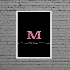 Quadro Decorativo Nome Maria 45x34cm Moldura:madeira Preta