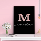 Quadro Decorativo Nome Maria Clara 33x24cm - Com Vidro Moldur