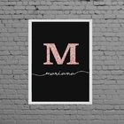 Quadro Decorativo Nome Mariana 24x18cm - Com Vidro Moldura:ma