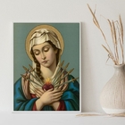 Quadro Decorativo Nossa Senhora Das Dores 33x24cm - Com Vidro