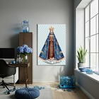 Quadro Decorativo Nossa Senhora De Aparecida  - 70x50cm Moldu