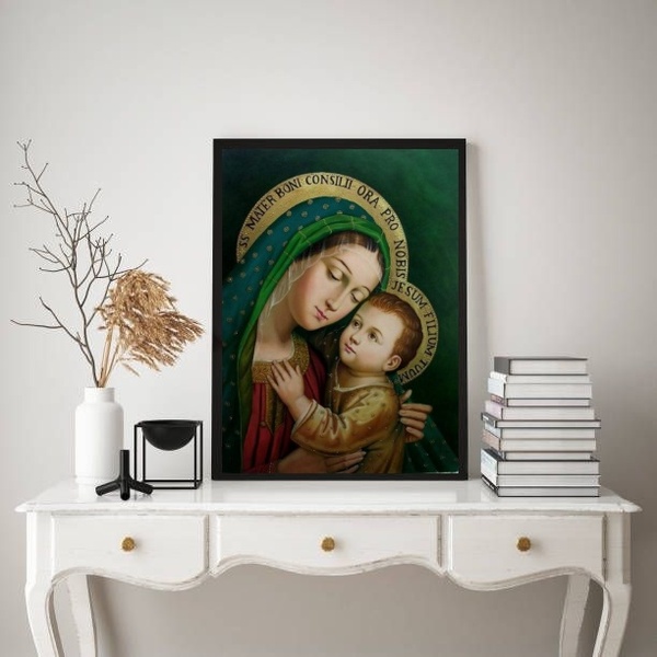 Quadro Decorativo Nossa Senhora Do Bom conselho 24x18cm - Com