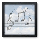 Quadro Decorativo - Notas - 33cm X 33cm - 082qdgp