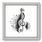 Quadro Decorativo - Notas Musicais - 33cm X 33cm - 086qdgb