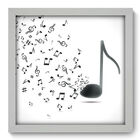 Quadro Decorativo - Notas Musicais - 33cm X 33cm - 091qdgb
