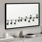Quadro Decorativo Notas Musicais Minimalista  - 50x70cm Moldu