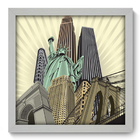 Quadro Decorativo - Nova Iorque - 33cm X 33cm - 100qnmbb