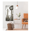 Quadro Decorativo Nova York Relógio Pb Vertical 70x150 Trio