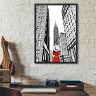 Quadro Decorativo Nova York - Turista 24x18cm - Com Vidro Mol