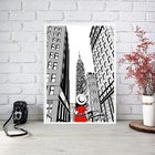 Quadro Decorativo Nova York - Turista 24x18cm - Com Vidro Mol