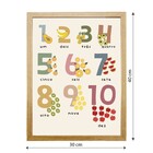 Quadro Decorativo Números Freijó sem Vidro 30x40cm Arte Própria