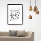 Quadro Decorativo Nunca Desista 50X70cm Preto