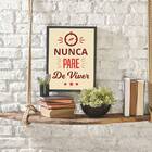 Quadro Decorativo Nunca Pare De Viver 45x34cm A3 (45 X 34)