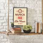 Quadro Decorativo Nunca Pare De Viver 45x34cm A3 (45 X 34)