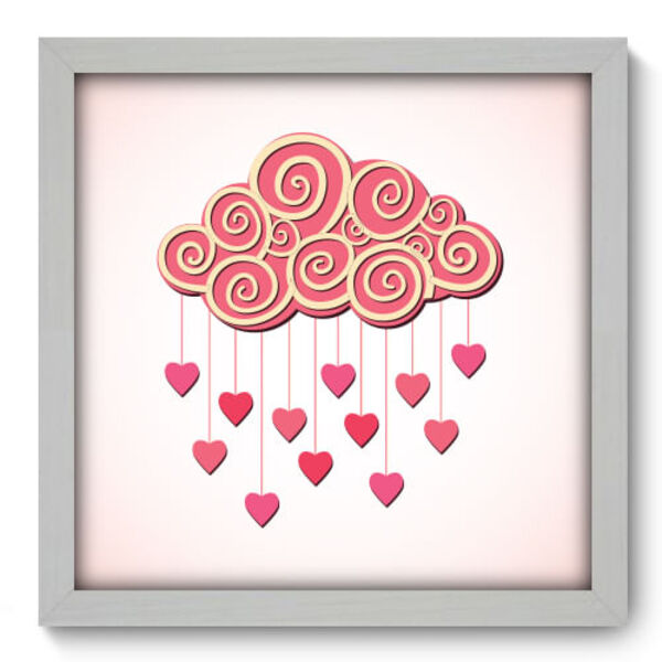 Quadro Decorativo - Nuvem - 33cm X 33cm - 107qdbb