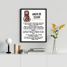 Quadro Decorativo O Amor De Jesus 33x24cm Moldura:madeira Bra