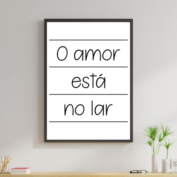 Quadro Decorativo O Amor Está No Ar 45x34cm A3 (45 X 34)