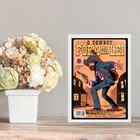 Quadro Decorativo O Cowboy Fora Da Lei 33x24cm Moldura Branca