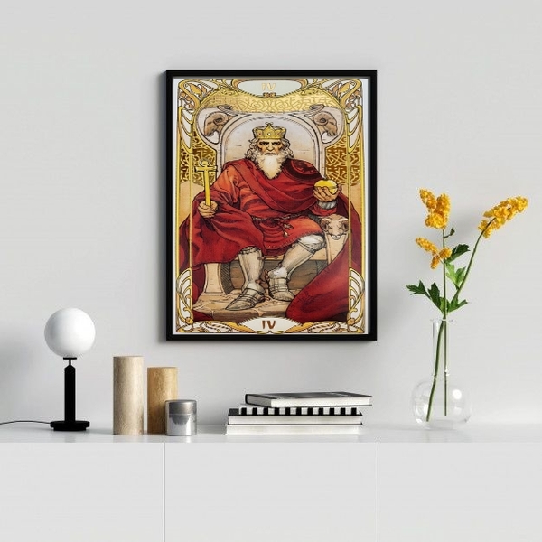 Quadro Decorativo O Imperador 24x18cm Moldura:madeira Preta