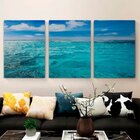 Quadro Decorativo O Mar Tela Canvas Borda Infinita 120x60 Cm