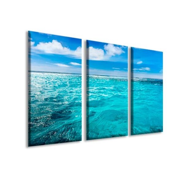 Quadro Decorativo O Mar Tela Canvas Borda Infinita 120x60 Cm