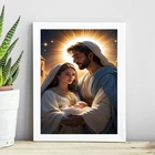 Quadro Decorativo O Nascimento De Jesus 33x24cm - Com Vidro M