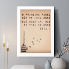 Quadro Decorativo O Primeiro Passo 24x18cm - Com Vidro Moldur