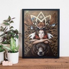 Quadro Decorativo O Sagrado Feminino 33x24cm - Com Vidro Mold