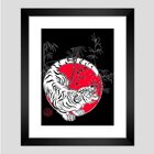 Quadro Decorativo O Tigre Branco, Moldura Com Vidro Fine Art