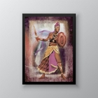 Quadro Decorativo Obá Orixá 33x24cm Moldura:madeira Preta